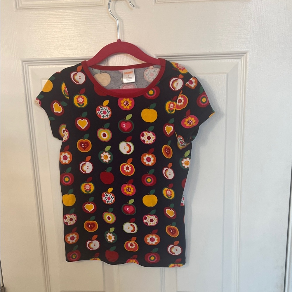 Gymboree Multicolor Floral and Apple Tee